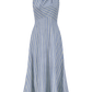 Striped Heathered Draped Halter Dress - The Lake Forest Shop