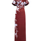 Rose Fil Coupe Column Gown