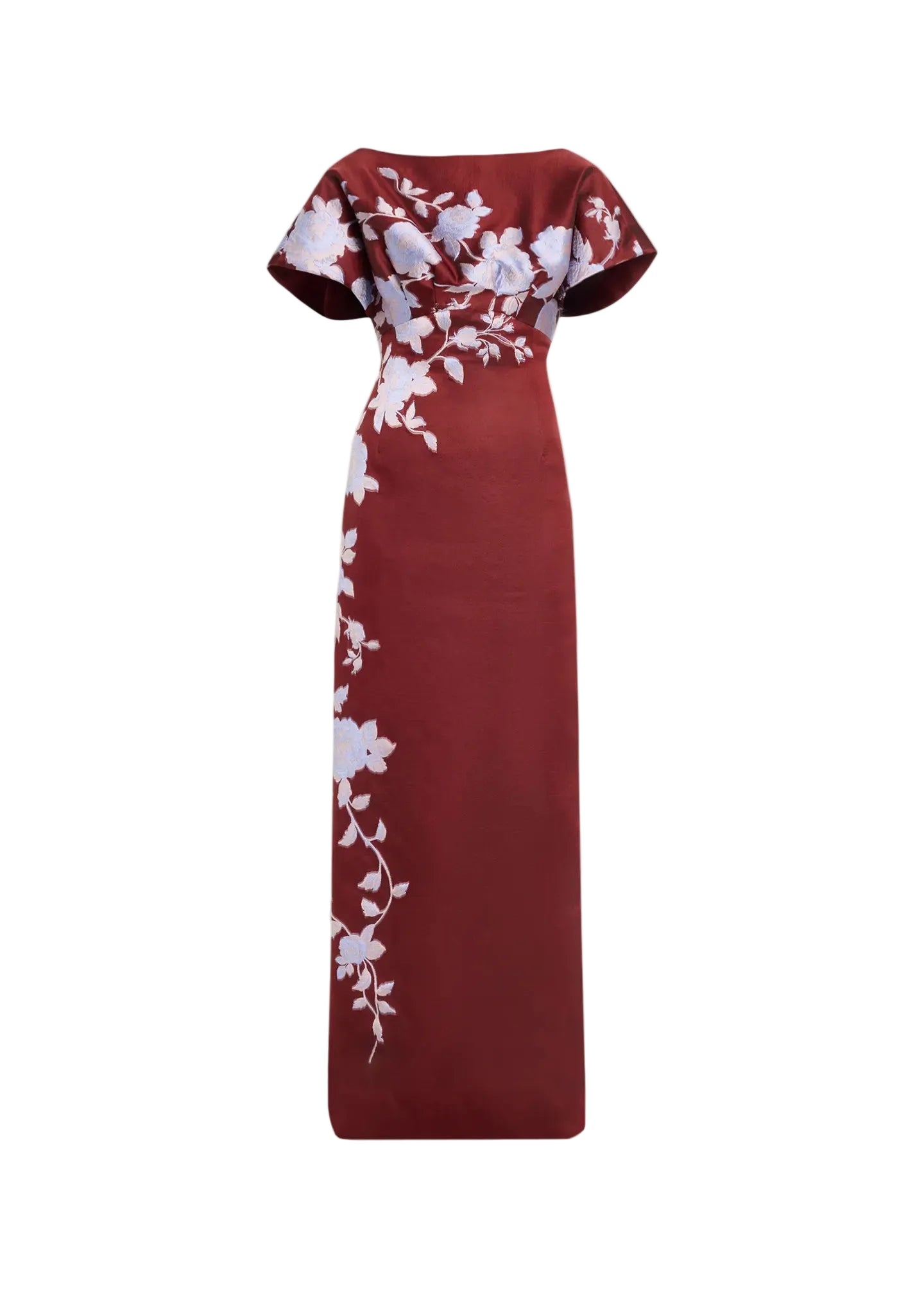 Rose Fil Coupe Column Gown