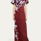 Rose Fil Coupe Column Gown