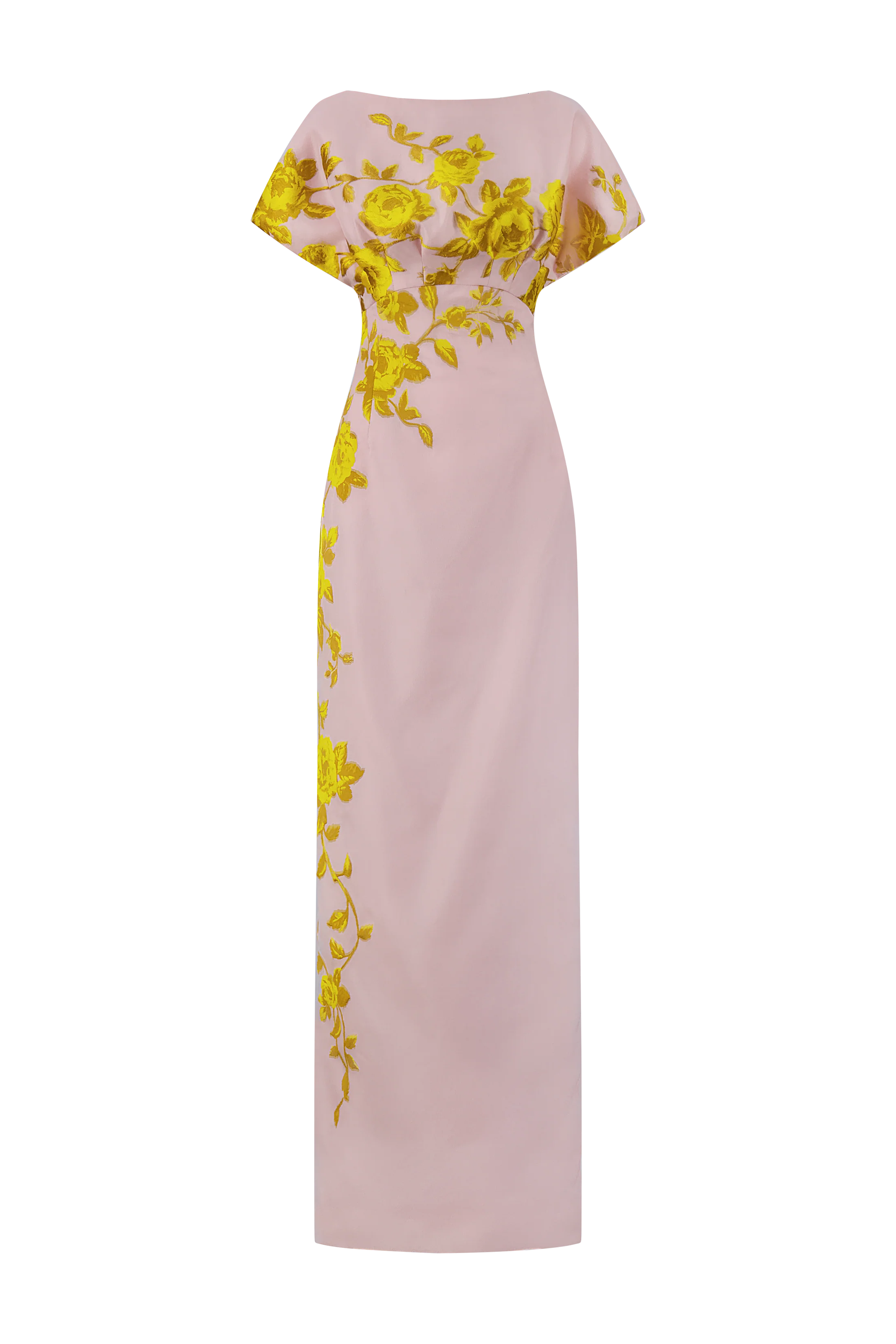 Rose Fil Coupe Column Gown - The Lake Forest Shop