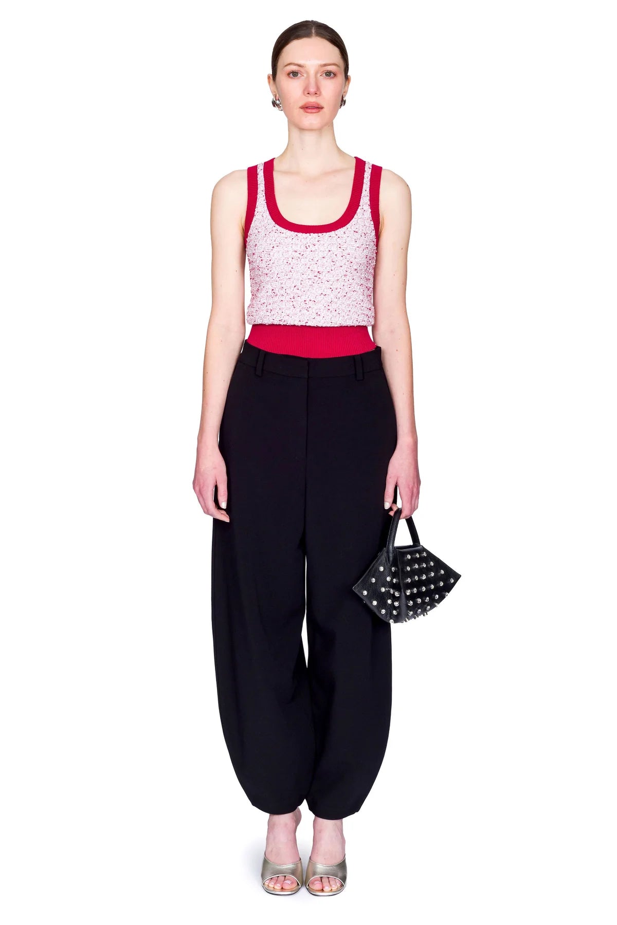 Tweed Bloucle Scoop Neck Tank - The Lake Forest Shop
