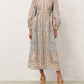 Roselight Plunge Midi Dress - The Lake Forest Shop