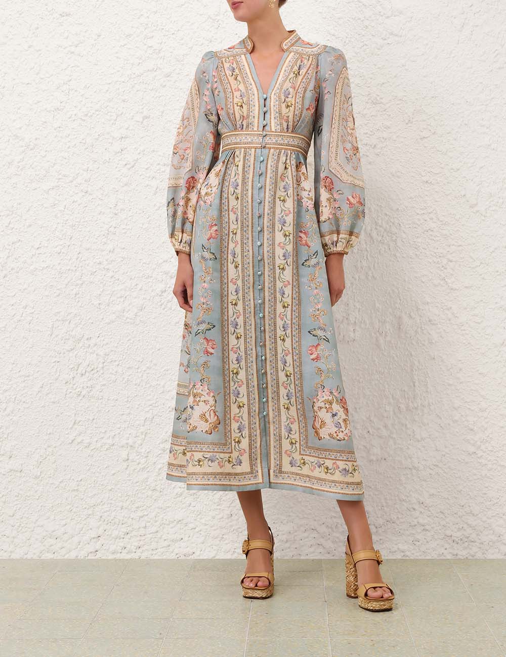 Roselight Plunge Midi Dress - The Lake Forest Shop
