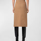 Akris punto Washed Denim A-Line Midi Skirt Caramel