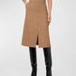 Akris punto Washed Denim A-Line Midi Skirt Caramel