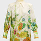 Constance Back Ribbon-Tie Floral Silk Shirt