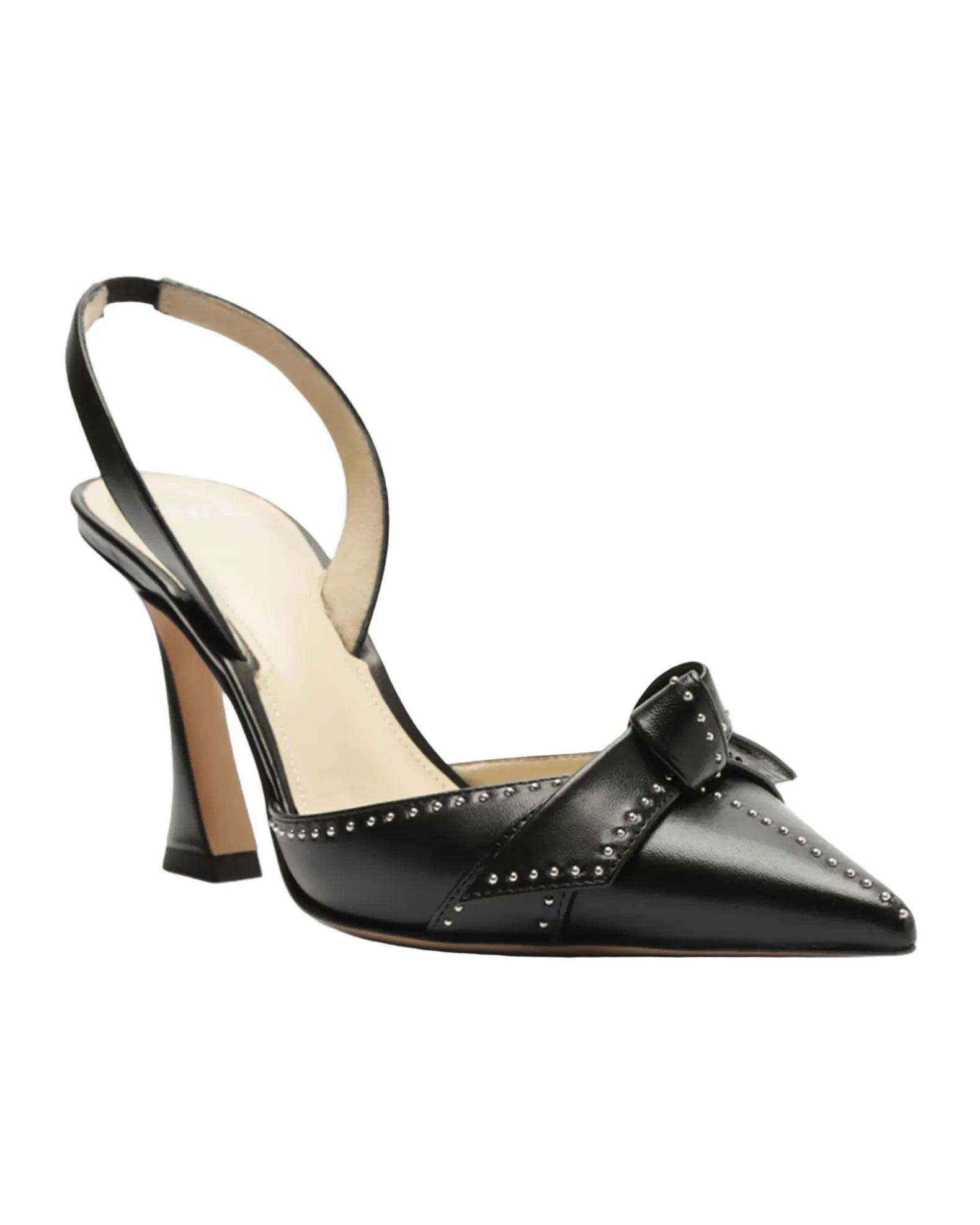 Alexandre Birman Clarita Bell Slingback 85 Studs Black - The Lake Forest Shop