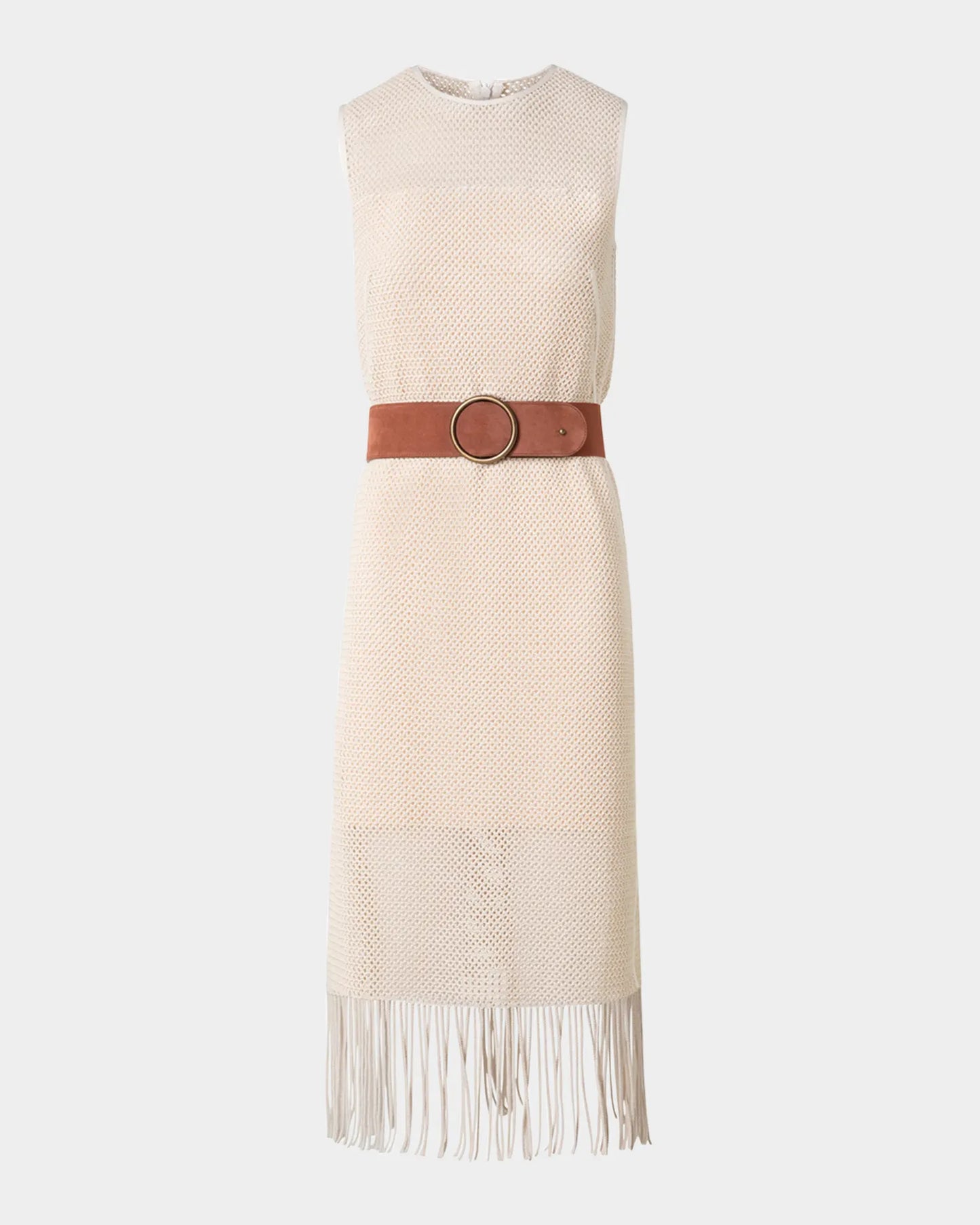 Sleeveless Fringe Midi Dress