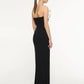Strapless Monochrome Flower Gown