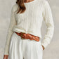 Cashmere Cable Crewneck Sweater - The Lake Forest Shop