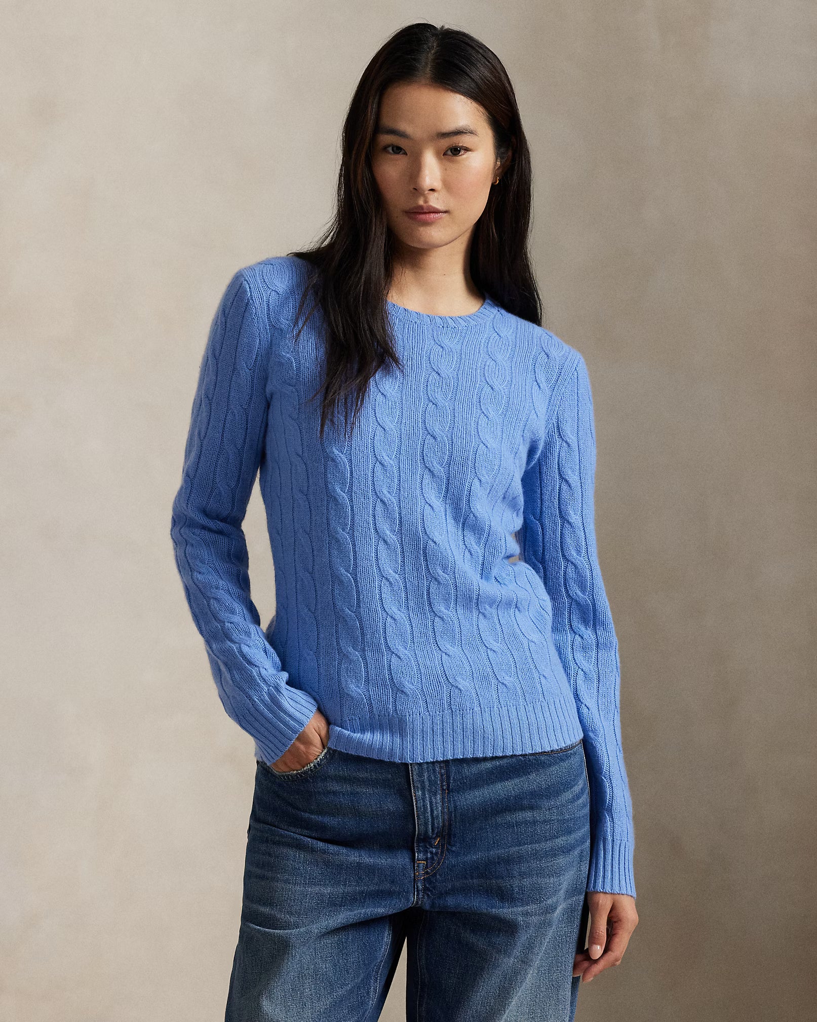 Cashmere Cable Crewneck Sweater - The Lake Forest Shop