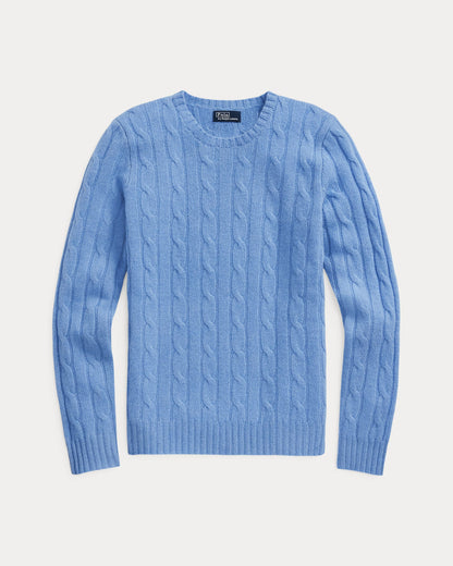 Cashmere Cable Crewneck Sweater