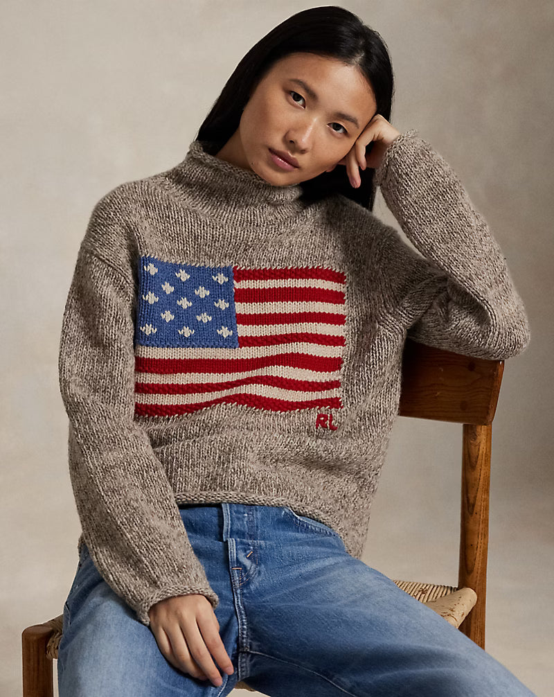 Flag Turtleneck Sweater