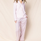 Petite Plume Pima Pajama Set Pink Stripe