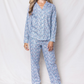 Petite Plume Pajama Set in Fleurs d'Azul Blue