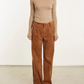 SPRWMN Dark Cognac Suede Straight Leg Trouser