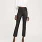 SPRWMN Black Leather Ankle Flare Pant