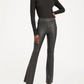 SPRWMN Black Leather Flare Pant with Princess Seams