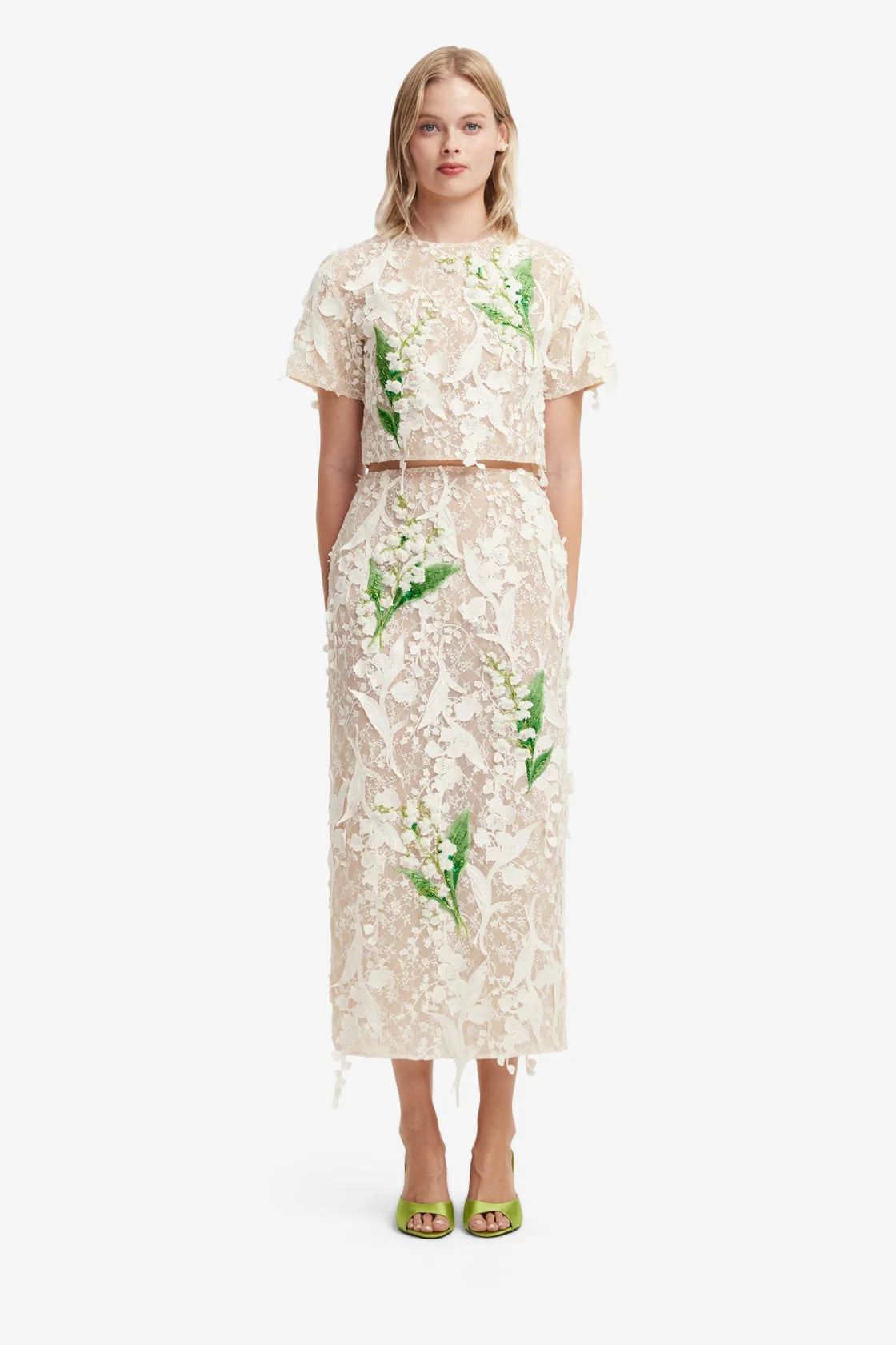 Kyra Embellished Lace Maxi Skirt