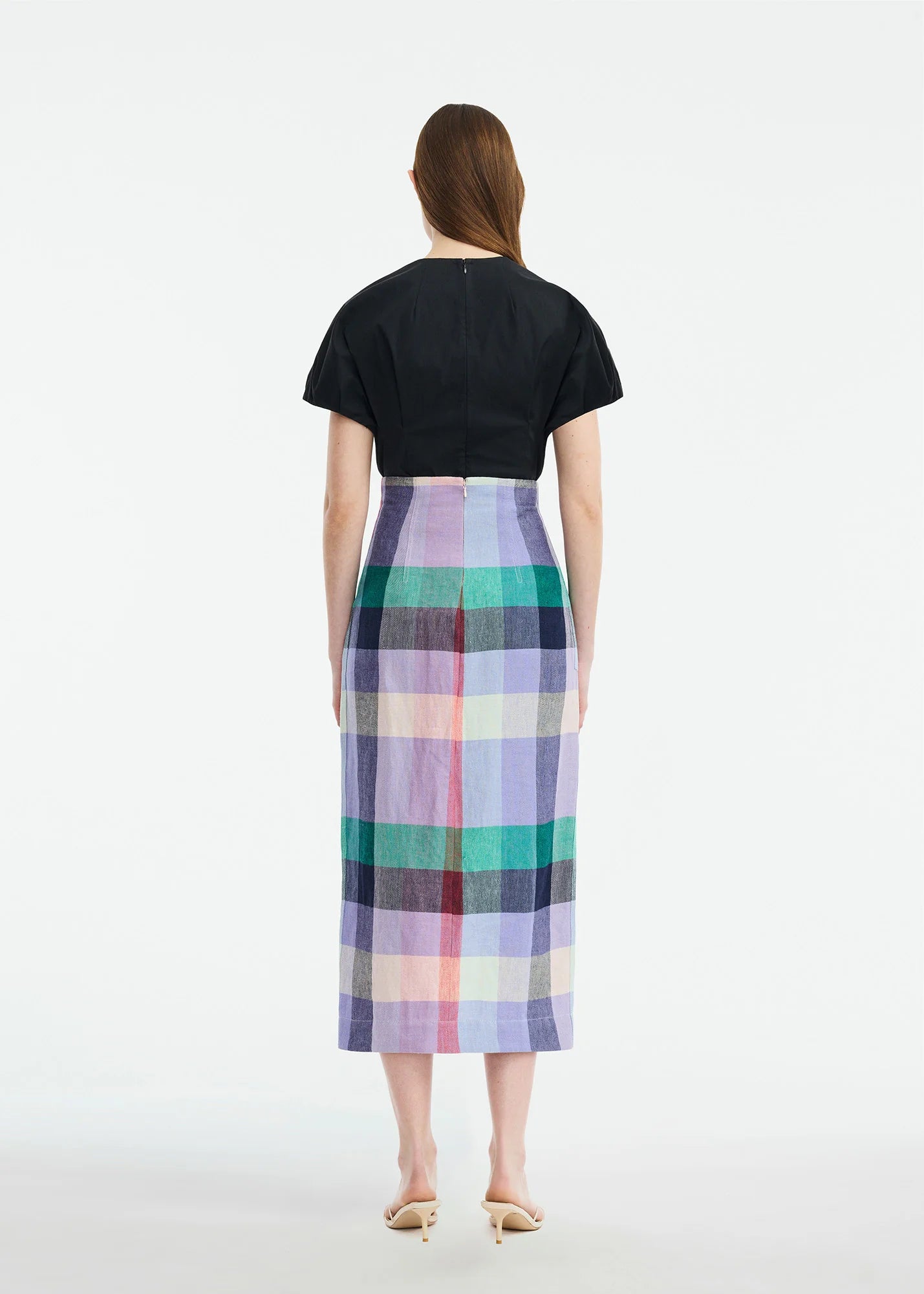 Plaid Asymmetrical Skirt - The Lake Forest Shop