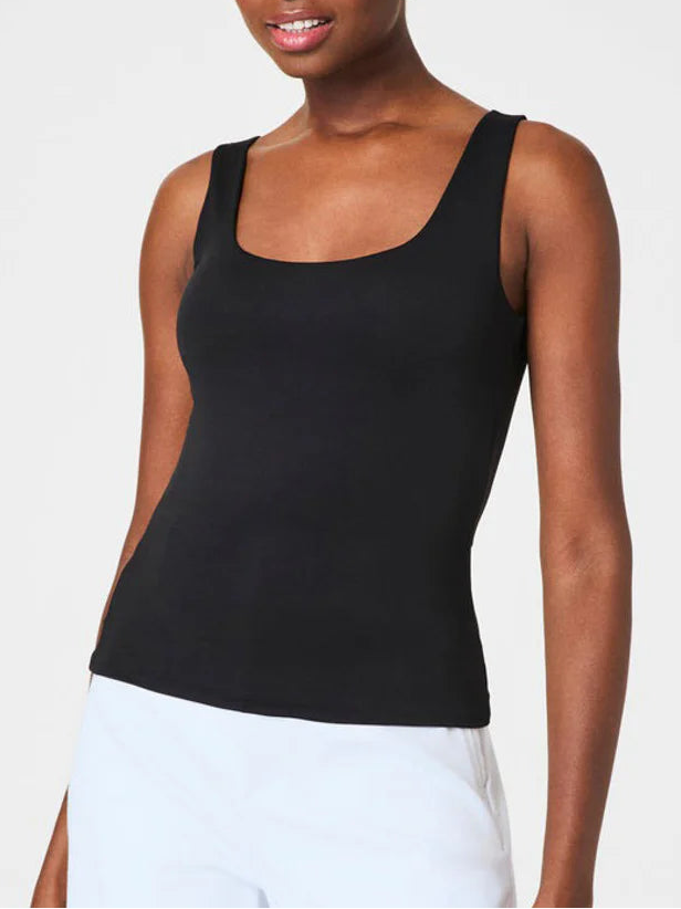 Smoothing Jersey Scoop Tank - The Lake Forest Shop