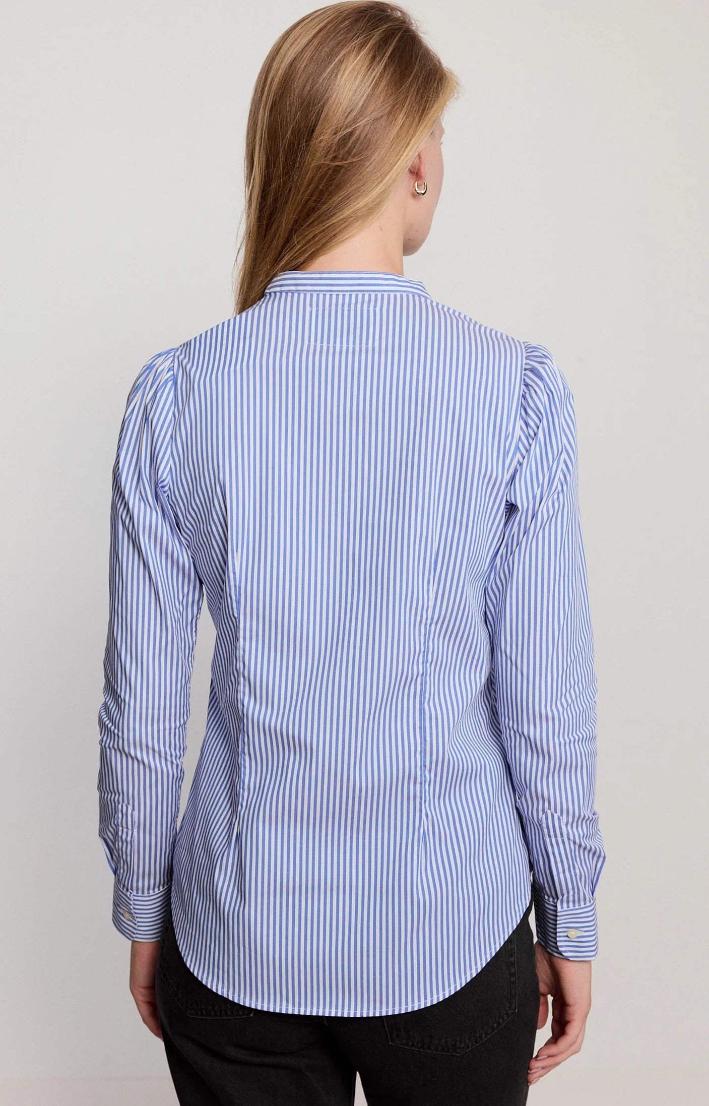 The Puffed Shoulder Striped Shirt - The Lake Forest Shop
