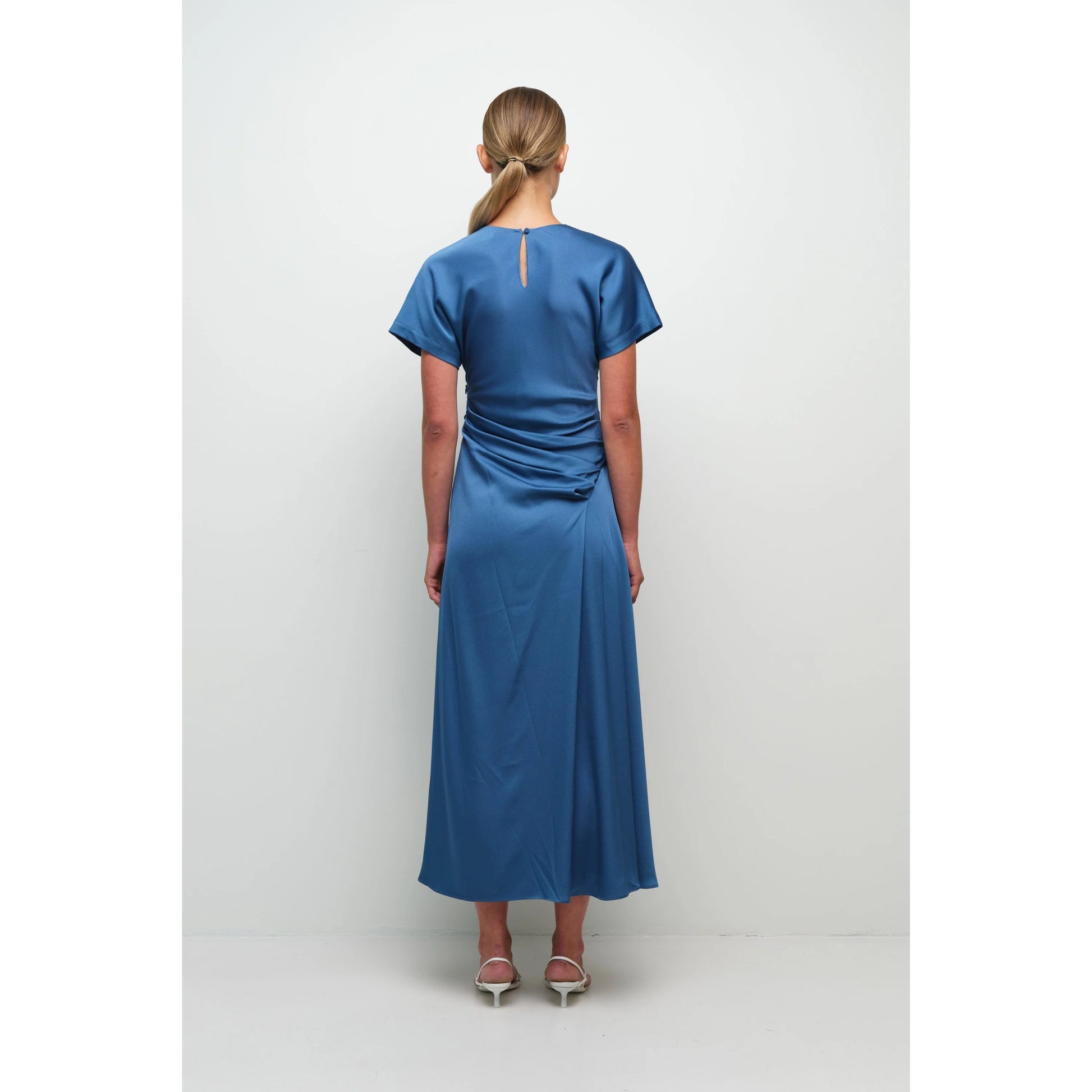 Marabella S/S Draped Midi Dress - The Lake Forest Shop