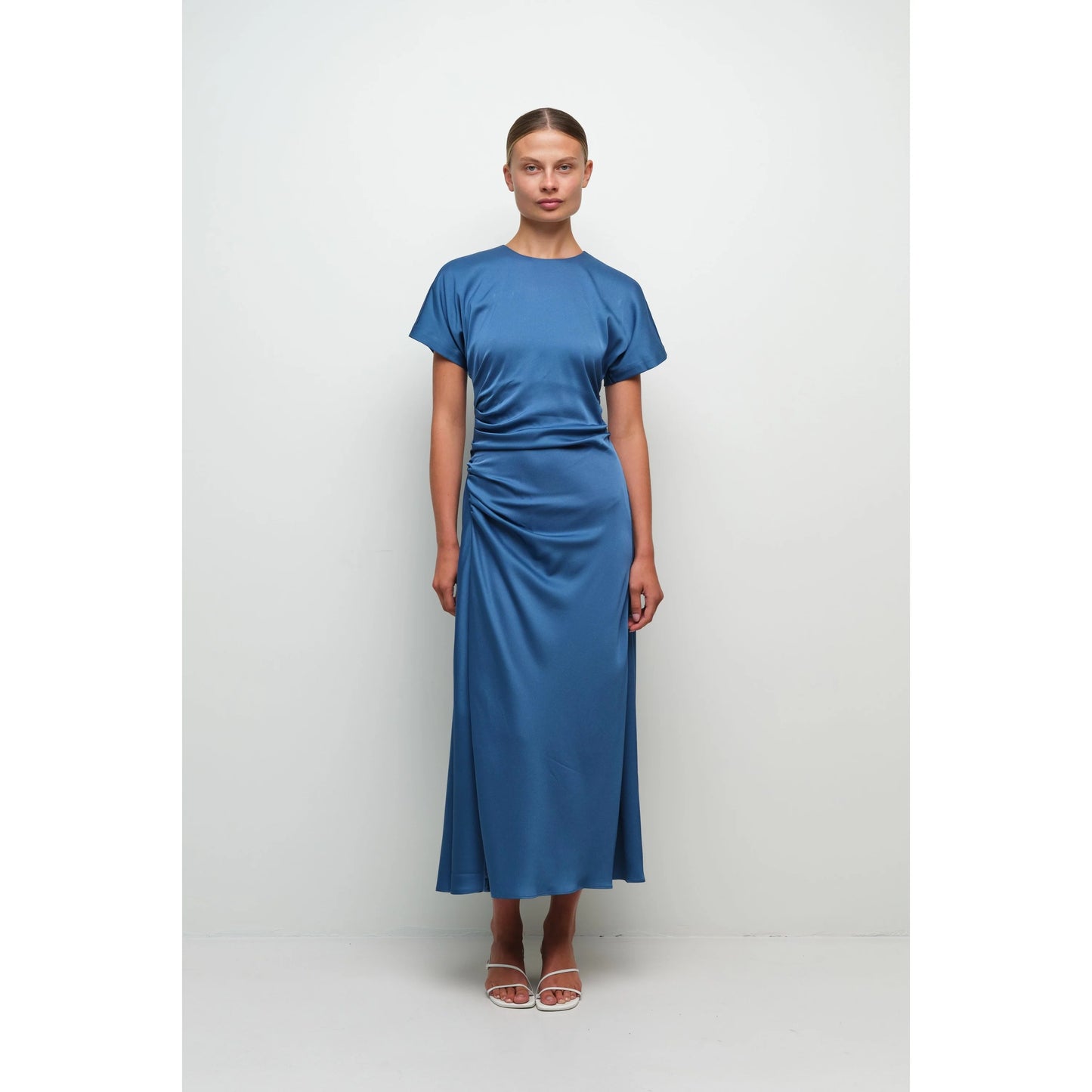 Marabella S/S Draped Midi Dress - The Lake Forest Shop