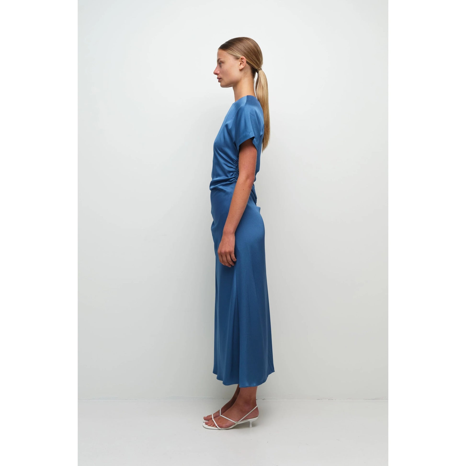 Marabella S/S Draped Midi Dress - The Lake Forest Shop